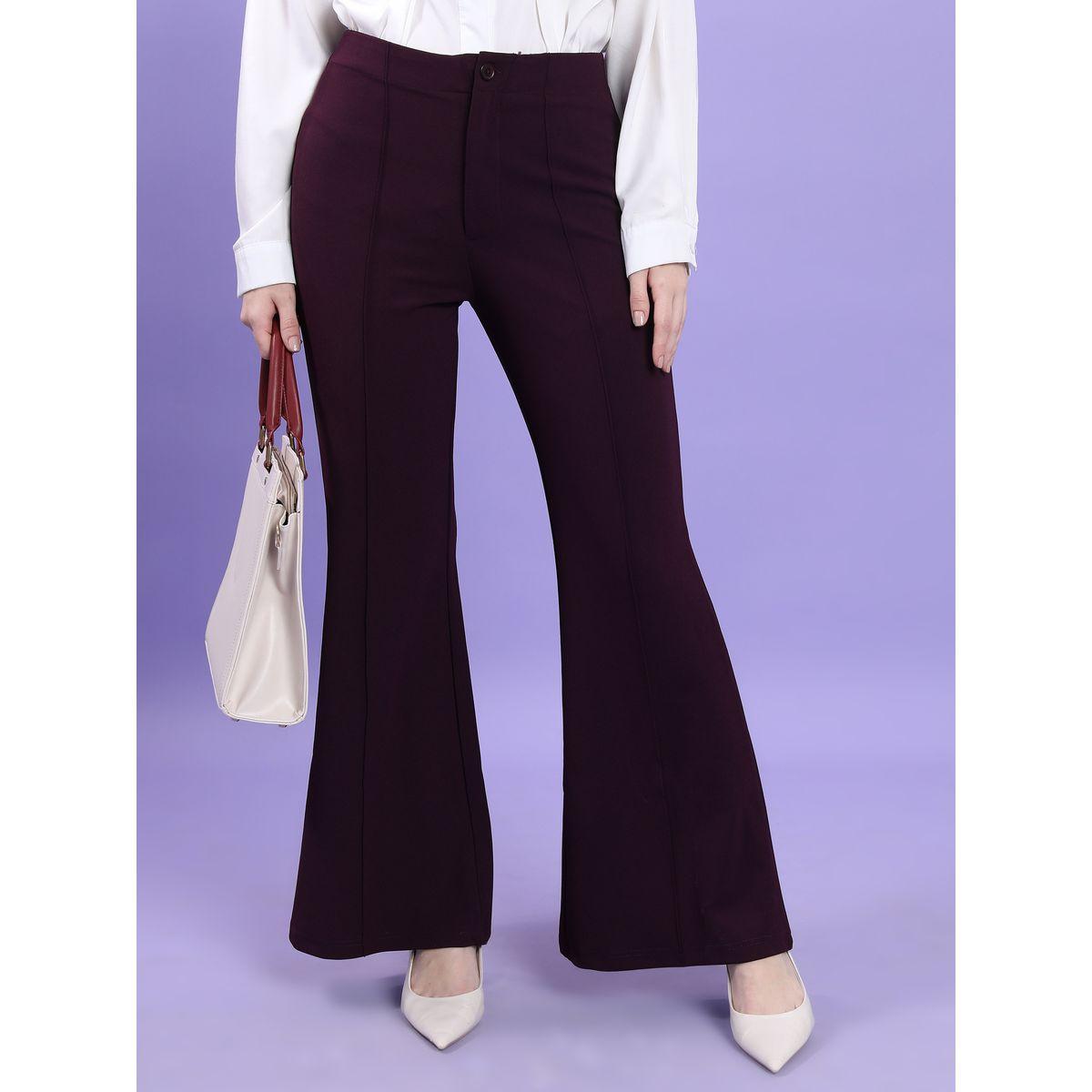 بنطال بوت كات بتفاصيل محزوزة طوكيو توكيز × ستايلي-women-clothing-bottoms-trousers-image-1