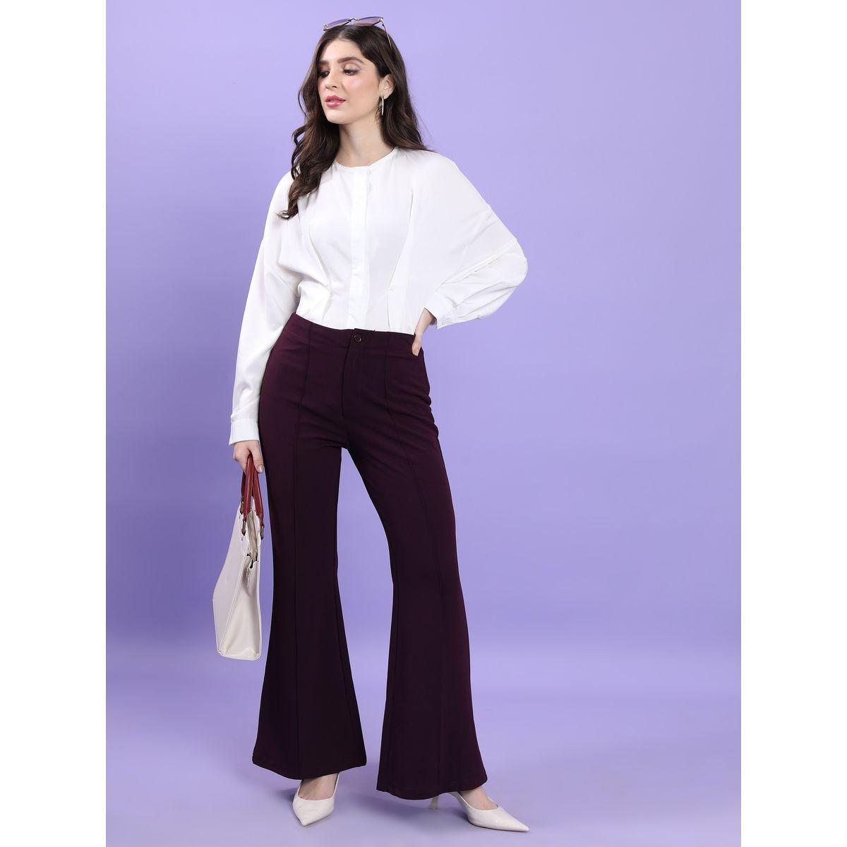 بنطال بوت كات بتفاصيل محزوزة طوكيو توكيز × ستايلي-women-clothing-bottoms-trousers-image-2