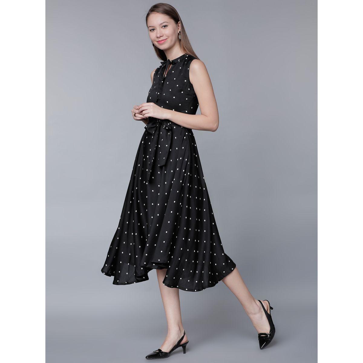 فستان ميدي مطبع بنقاط بولكا طوكيو توكيز × ستايلي-women-clothing-dresses-image-2