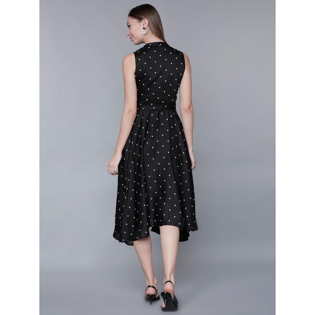 فستان ميدي مطبع بنقاط بولكا طوكيو توكيز × ستايلي-women-clothing-dresses-image-3