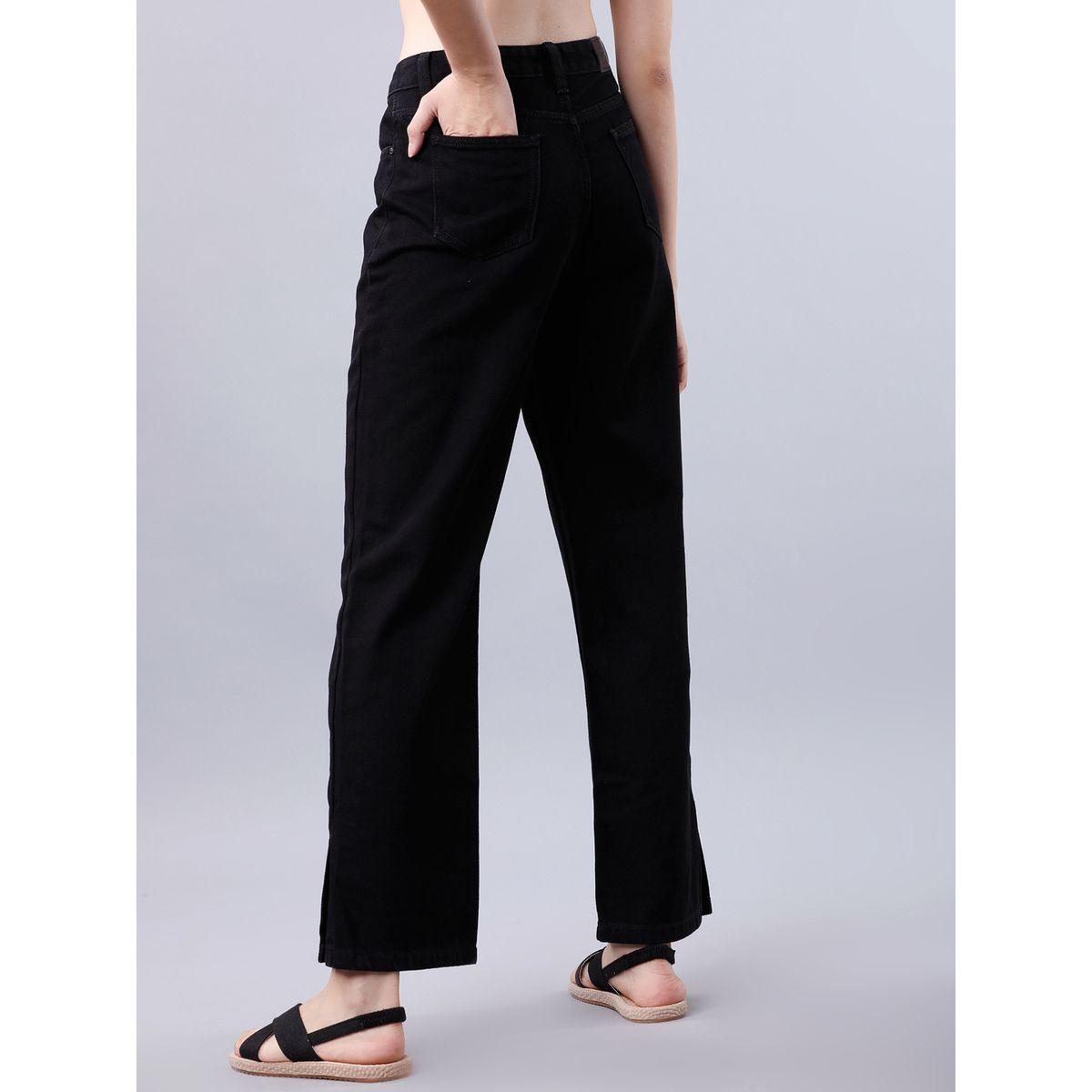 Tokyo Talkies X Styli  Solid Mid Rise Straight Fit Jeans-women-clothing-bottoms-jeans-image-3