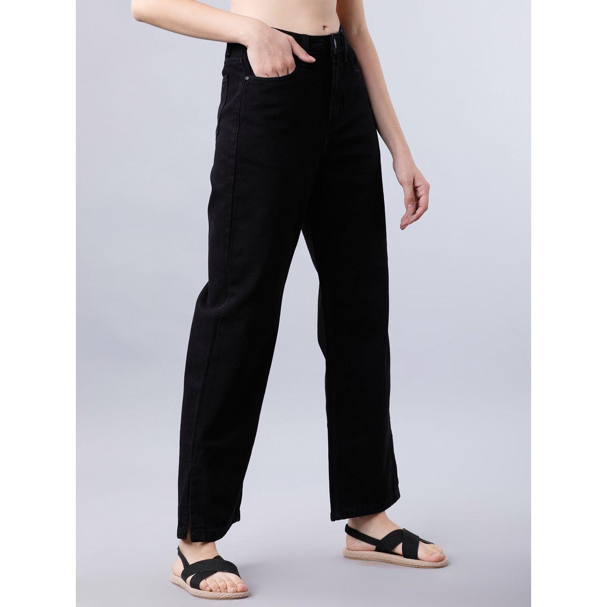 جينز سادة بقصة أرجل مستقيمة طوكيو توكيز × ستايلي-women-clothing-bottoms-jeans-image-6