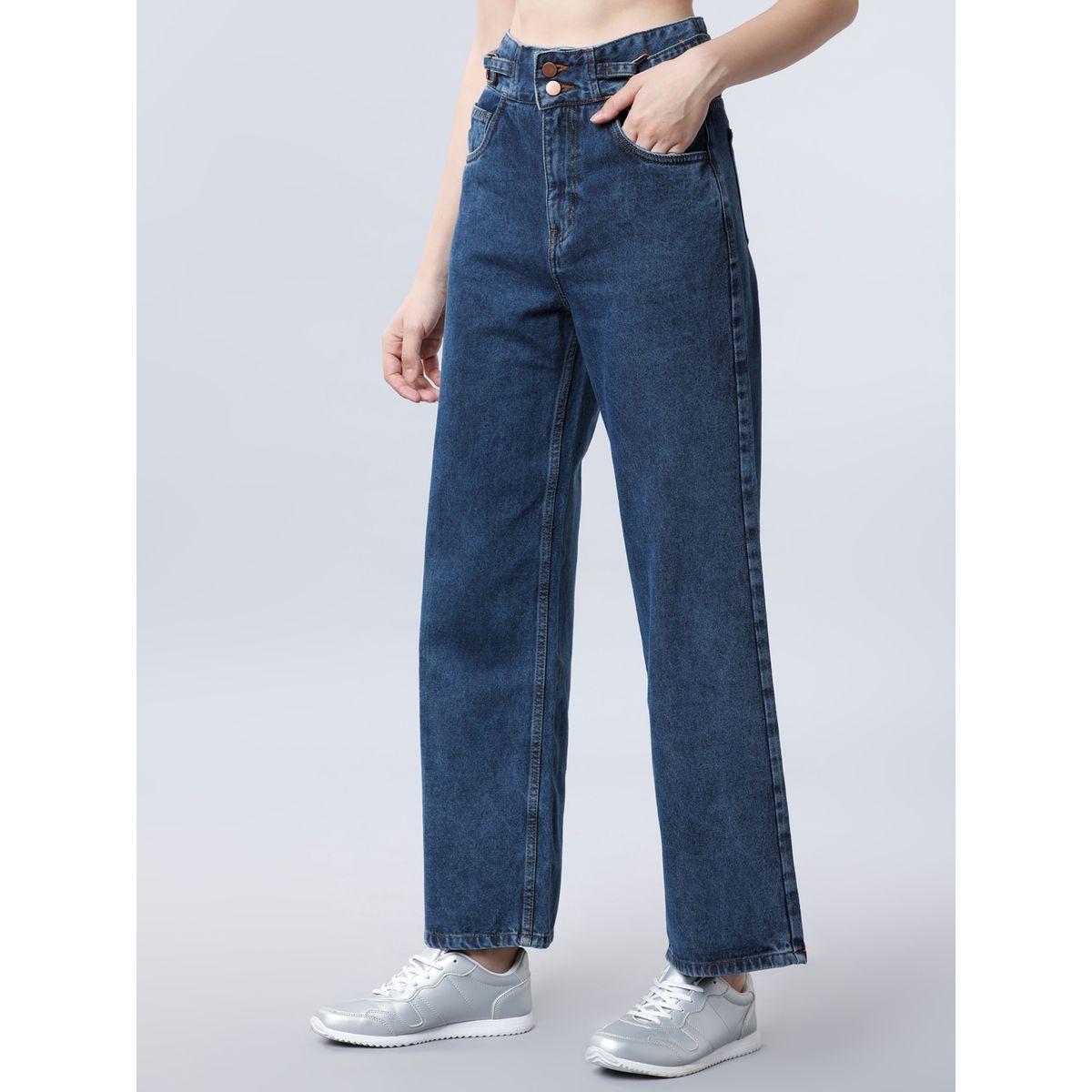 Tokyo Talkies X Styli  High Rise Flared Jeans with Pockets-women-clothing-bottoms-jeans-image-2
