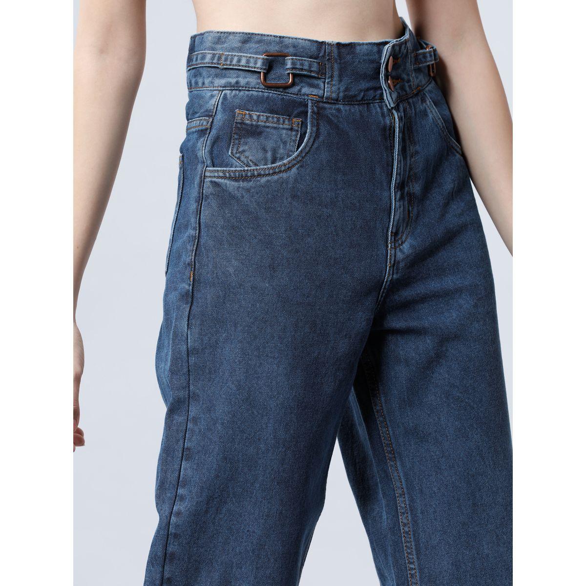 Tokyo Talkies X Styli  High Rise Flared Jeans with Pockets-women-clothing-bottoms-jeans-image-4