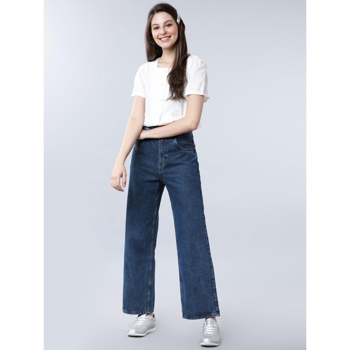 جينز بأرجل واسعة وخصر عالي مع جيوب طوكيو توكيز × ستايلي-women-clothing-bottoms-jeans-image-5