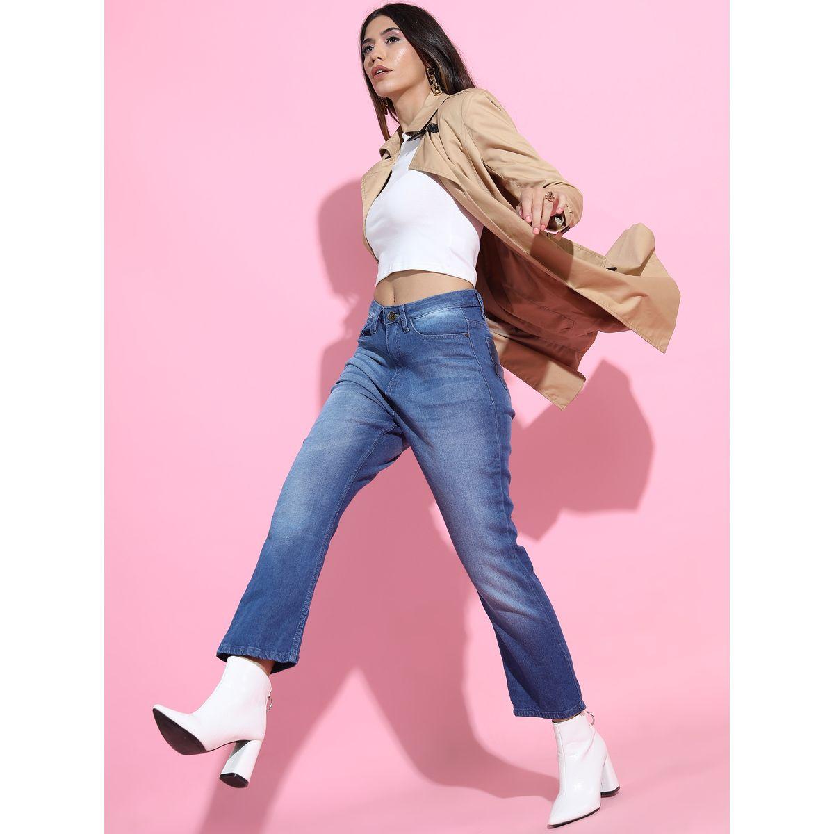 جينز بأرجل واسعة وخصر متوسط طوكيو توكيز × ستايلي-women-clothing-bottoms-jeans-image-5