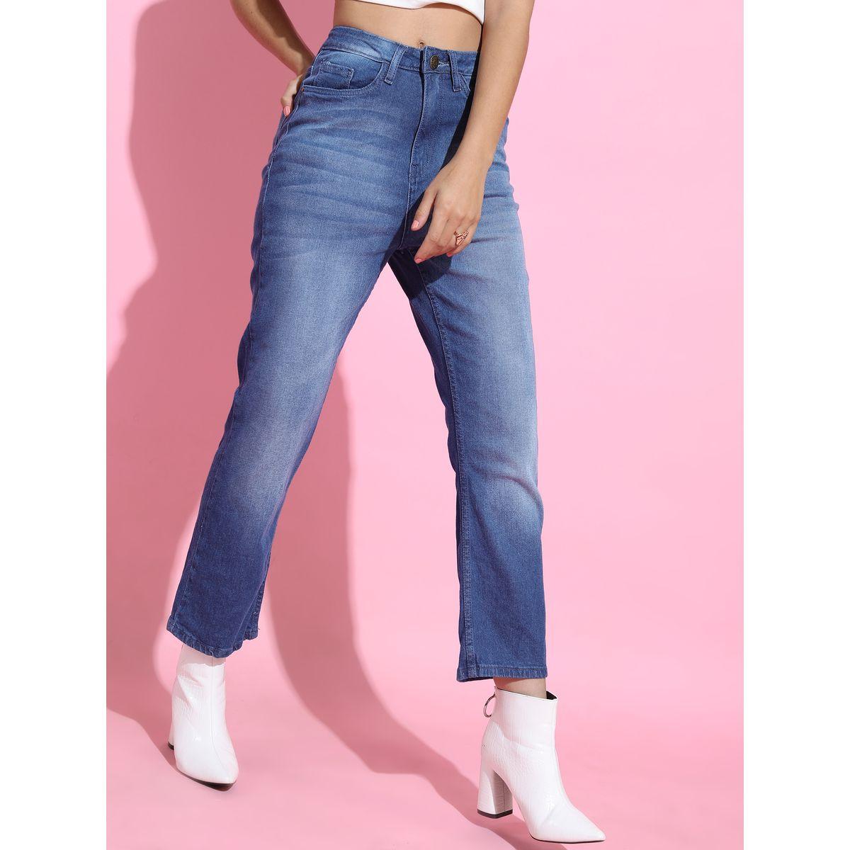 جينز بأرجل واسعة وخصر متوسط طوكيو توكيز × ستايلي-women-clothing-bottoms-jeans-image-6