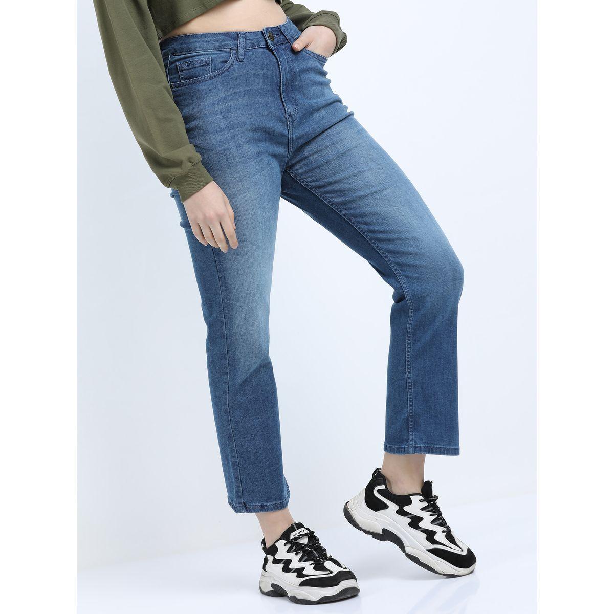 جينز بأرجل واسعة وخصر متوسط طوكيو توكيز × ستايلي-women-clothing-bottoms-jeans-image-7