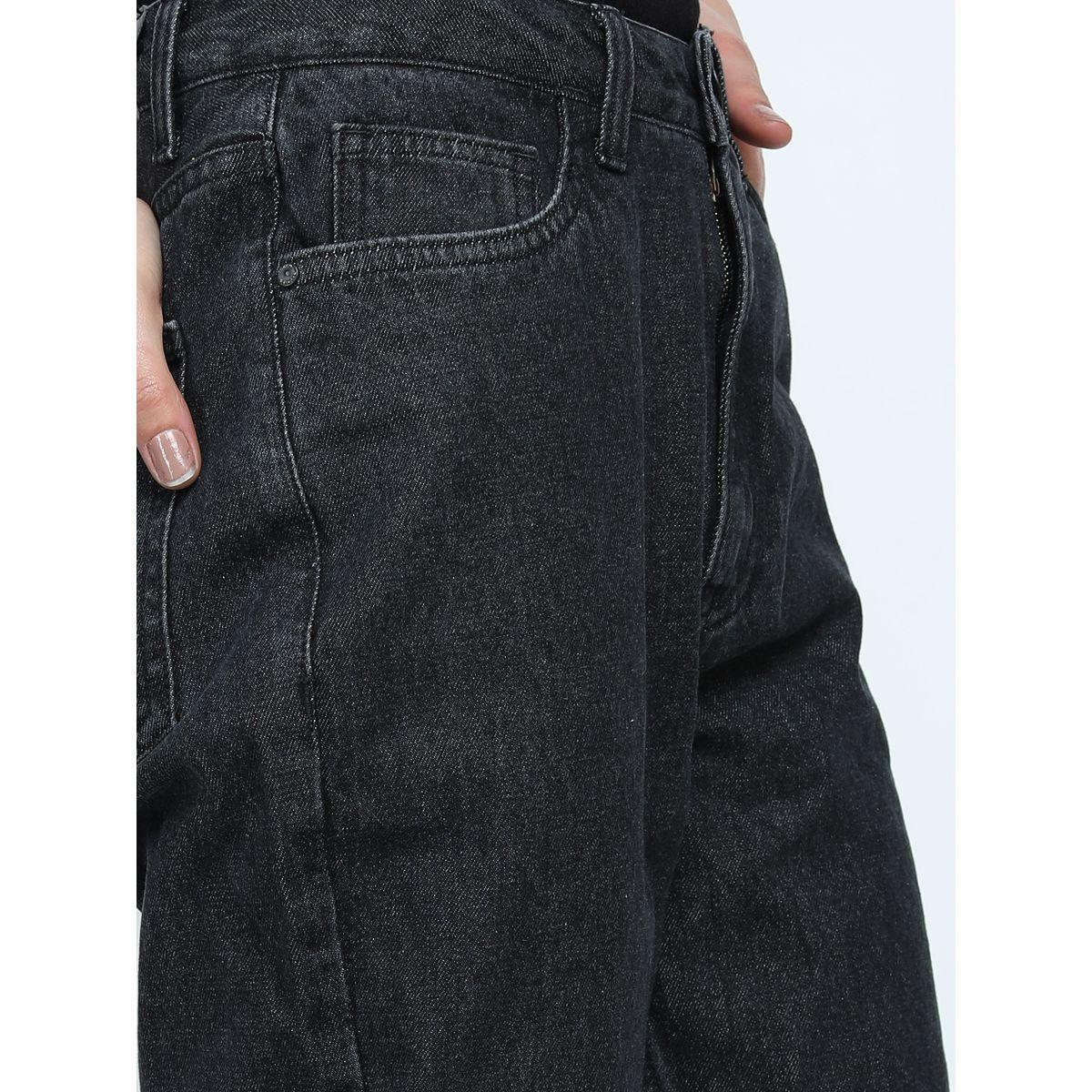 جينز سادة بخصر متوسط طوكيو توكيز × ستايلي-women-clothing-bottoms-jeans-image-5