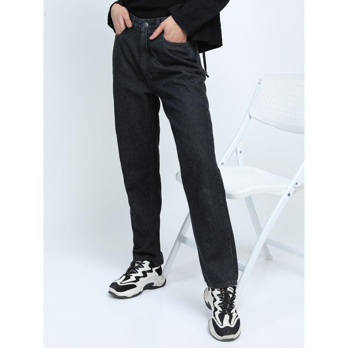 جينز سادة بخصر متوسط طوكيو توكيز × ستايلي-women-clothing-bottoms-jeans-image-6