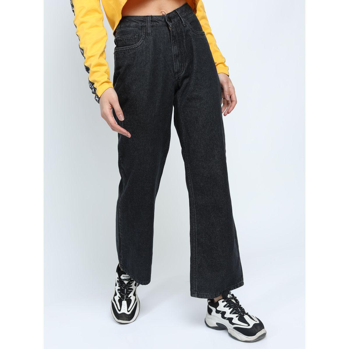 جينز سادة بأرجل واسعة وجيوب طوكيو توكيز × ستايلي-women-clothing-bottoms-jeans-image-1