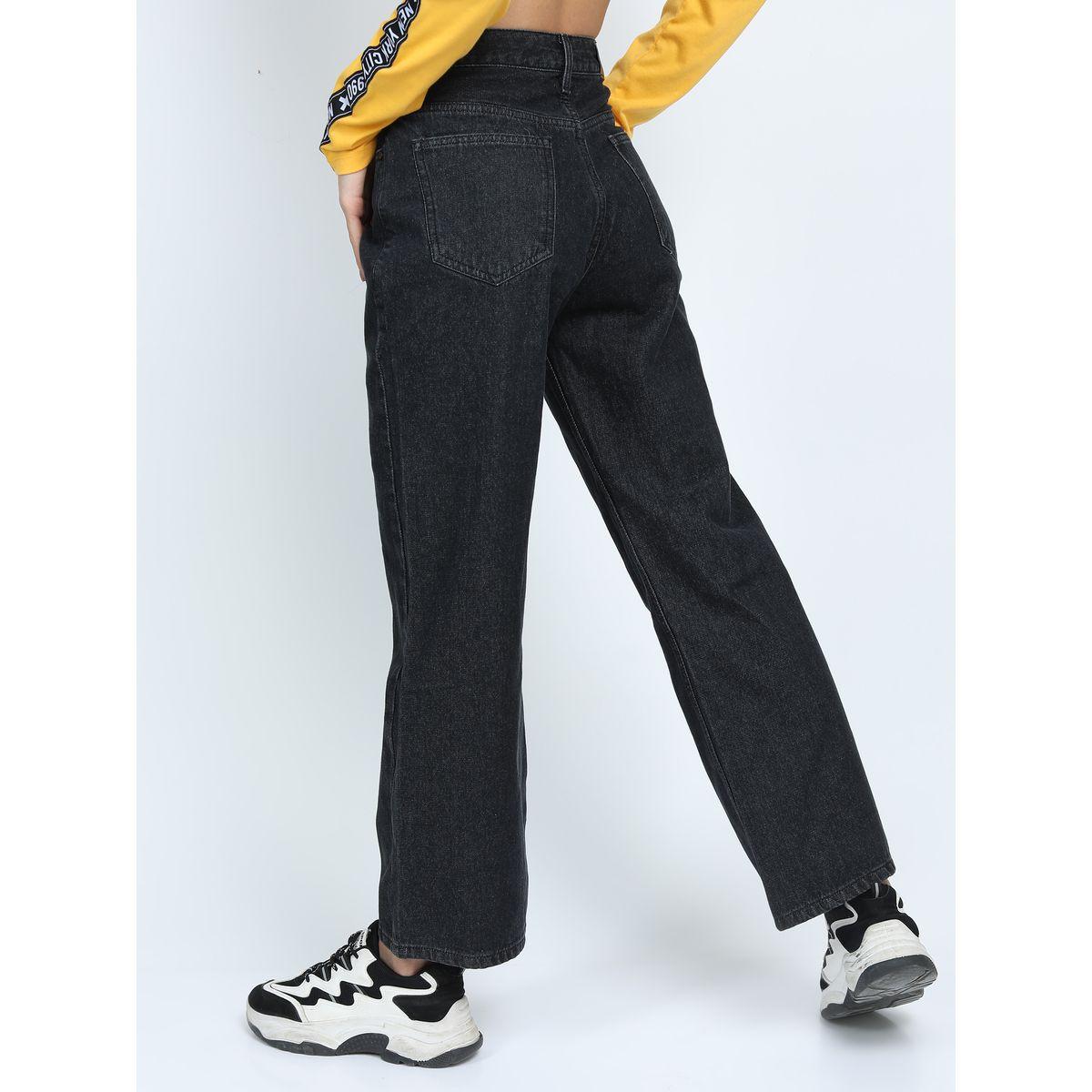 جينز سادة بأرجل واسعة وجيوب طوكيو توكيز × ستايلي-women-clothing-bottoms-jeans-image-3