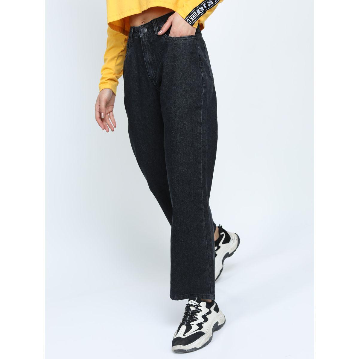 Tokyo Talkies X Styli  Solid Flared Jeans with Pockets-women-clothing-bottoms-jeans-image-4