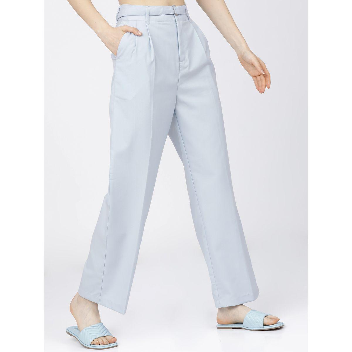 بنطال بكسرات وقصة مستقيمة طوكيو توكيز × ستايلي-women-clothing-bottoms-trousers-image-1