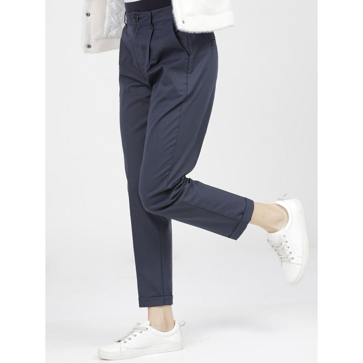 Tokyo Talkies X Styli  High Rise Pleated Trousers with Pockets-women-clothing-bottoms-trousers-image-2