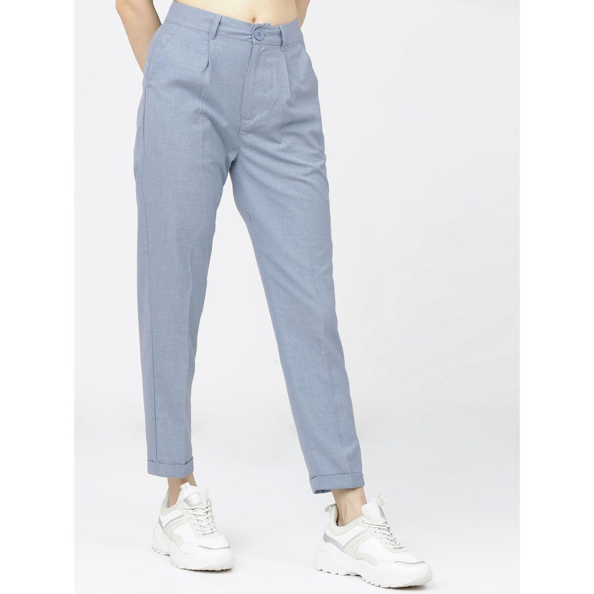 بنطال بطول الكاحل وتفاصيل بارزة الملمس طوكيو توكيز × ستايلي-women-clothing-bottoms-trousers-image-1