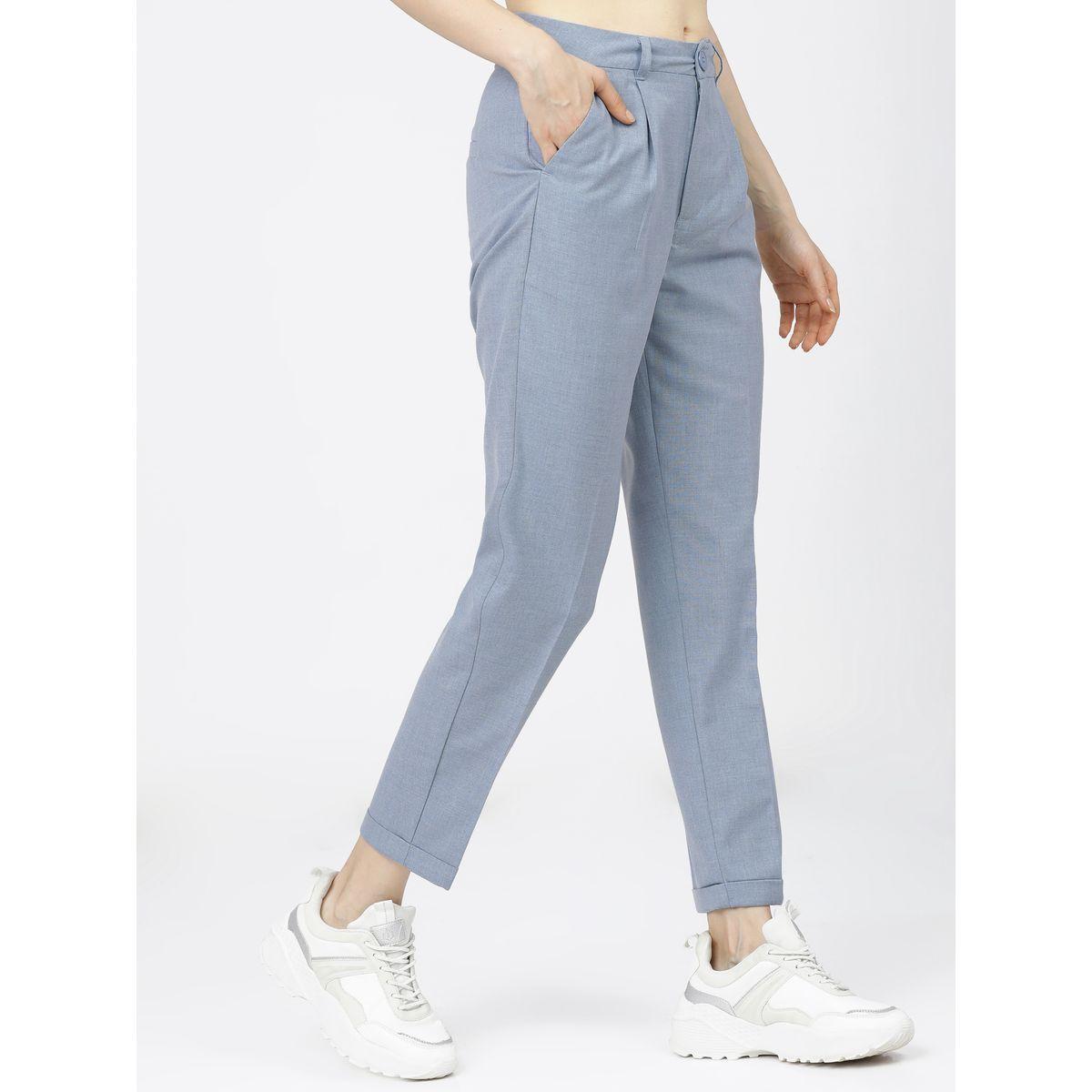 بنطال بطول الكاحل وتفاصيل بارزة الملمس طوكيو توكيز × ستايلي-women-clothing-bottoms-trousers-image-6