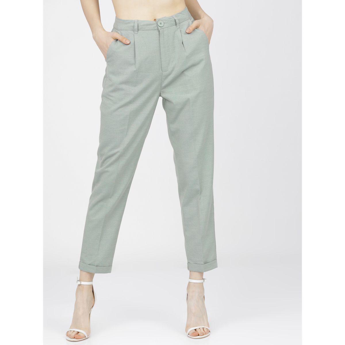 بنطال بكسرات وخصر عالي طوكيو توكيز × ستايلي-women-clothing-bottoms-trousers-image-1