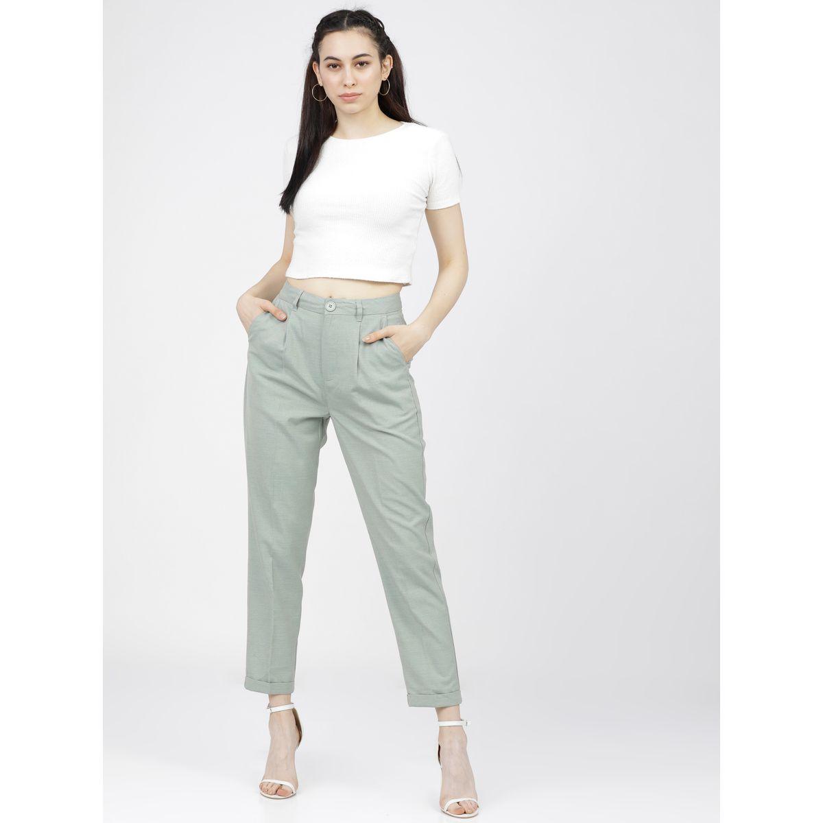 بنطال بكسرات وخصر عالي طوكيو توكيز × ستايلي-women-clothing-bottoms-trousers-image-5