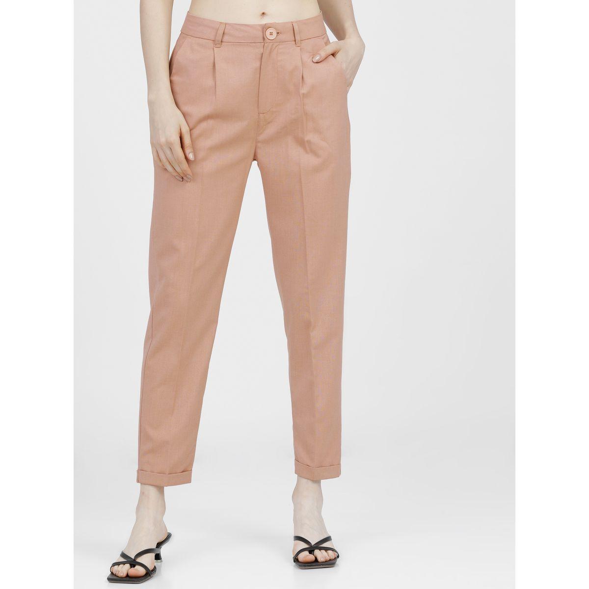 بنطال بتفاصيل كسرات مع جيوب طوكيو توكيز × ستايلي-women-clothing-bottoms-trousers-image-1