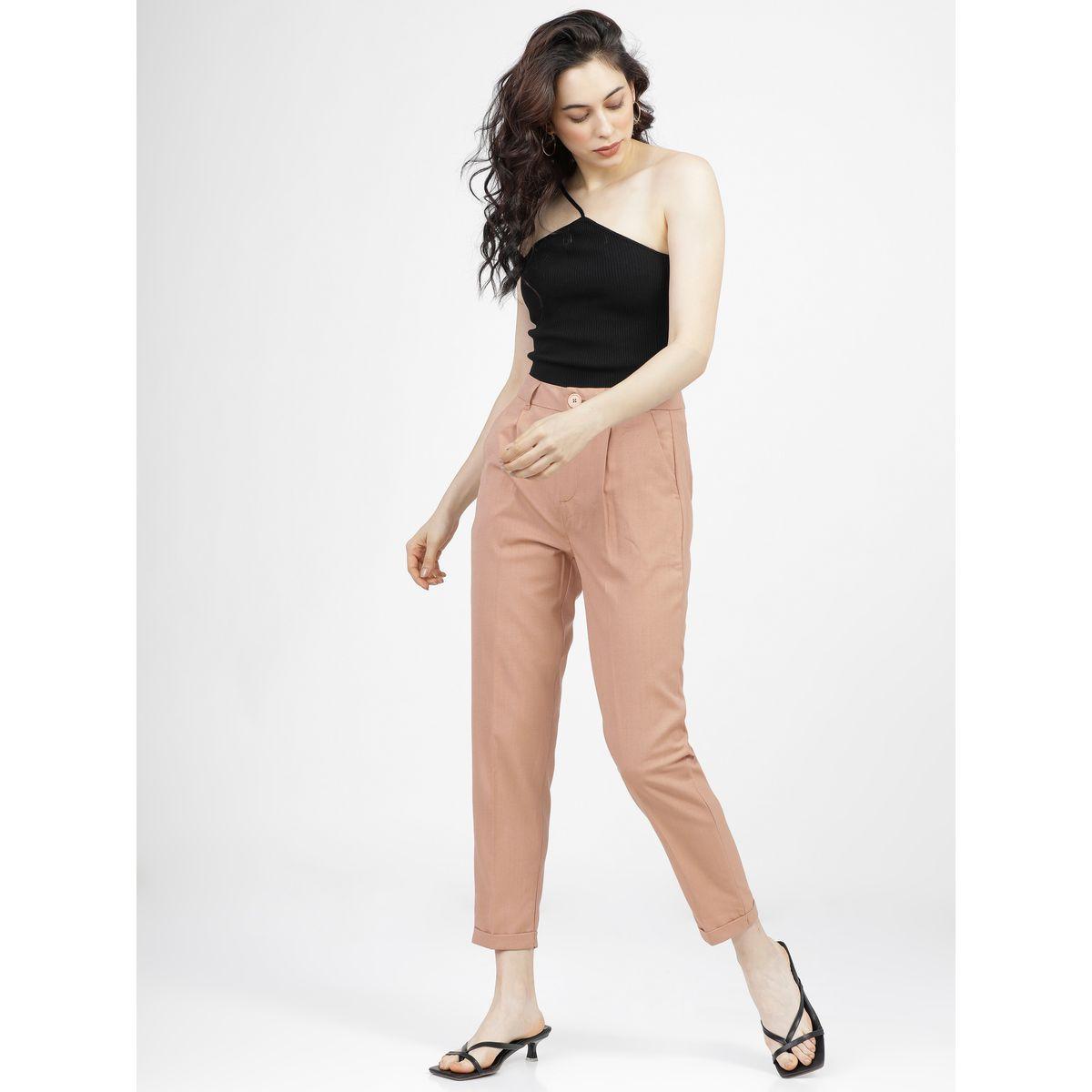 بنطال بتفاصيل كسرات مع جيوب طوكيو توكيز × ستايلي-women-clothing-bottoms-trousers-image-5