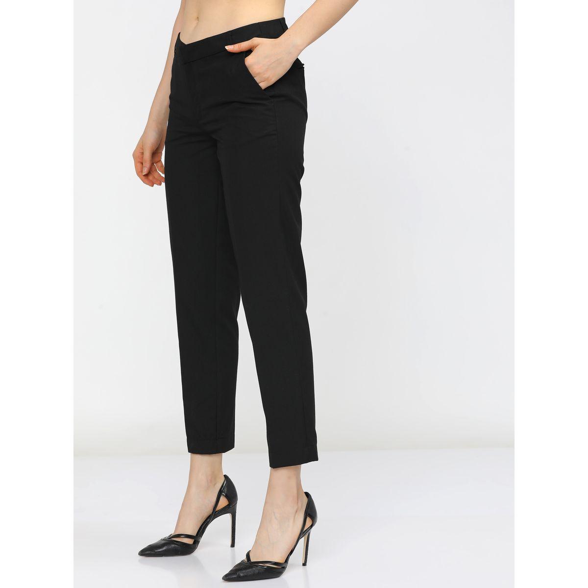 بنطال سادة قصير بخصر متوسط طوكيو توكيز × ستايلي-women-clothing-bottoms-trousers-image-2