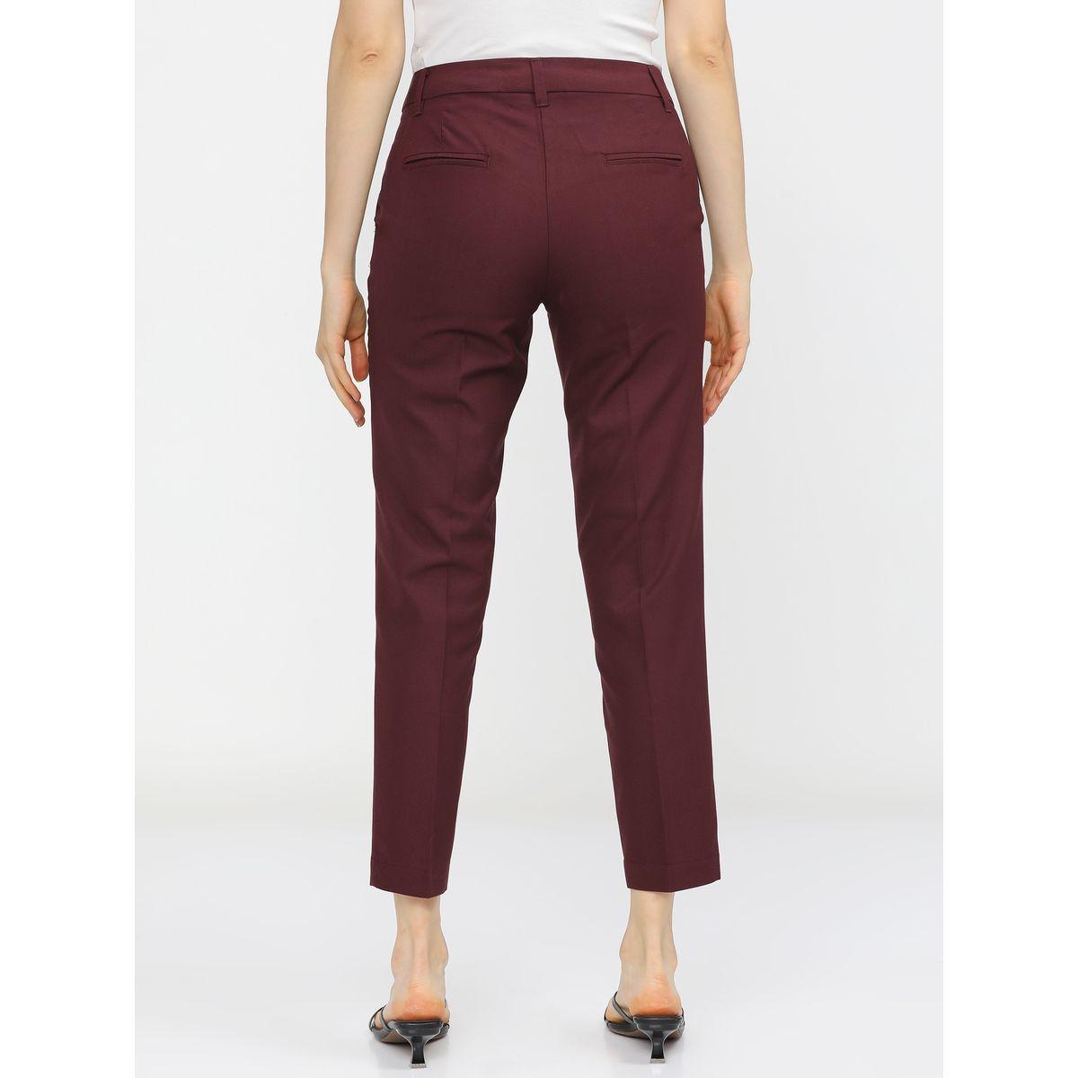 Tokyo Talkies X Styli  Solid Mid Rise Slim Fit Trousers-women-clothing-bottoms-trousers-image-3