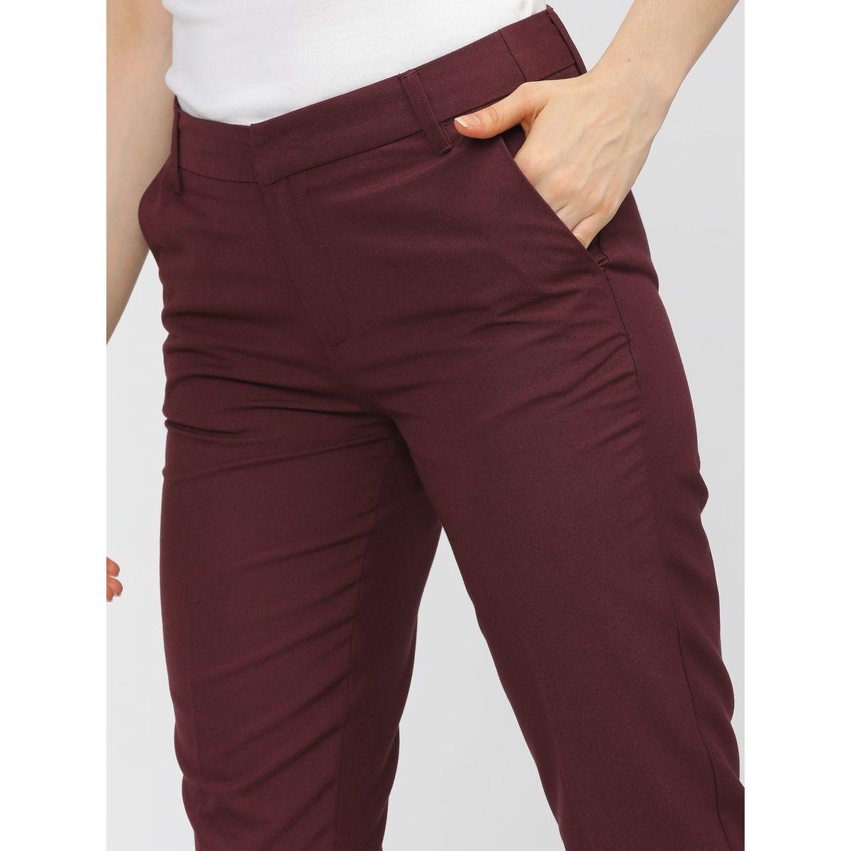 Tokyo Talkies X Styli  Solid Mid Rise Slim Fit Trousers-women-clothing-bottoms-trousers-image-4