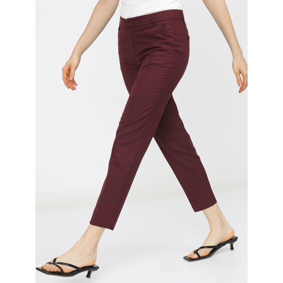 Tokyo Talkies X Styli  Solid Mid Rise Slim Fit Trousers-women-clothing-bottoms-trousers-image-7