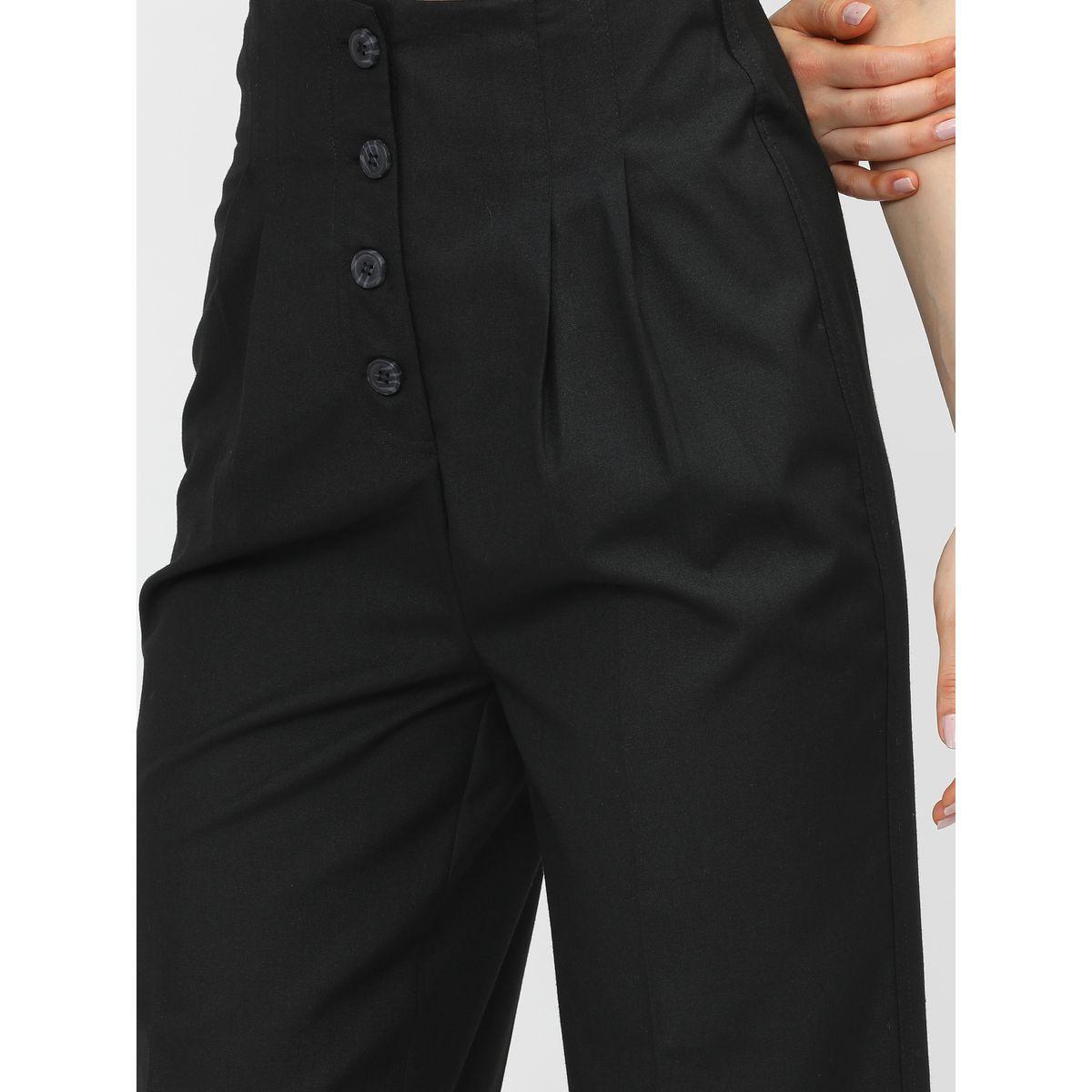 بنطال بخصر عالي مع كسرات وأزرار غلق طوكيو توكيز × ستايلي-women-clothing-bottoms-trousers-image-4