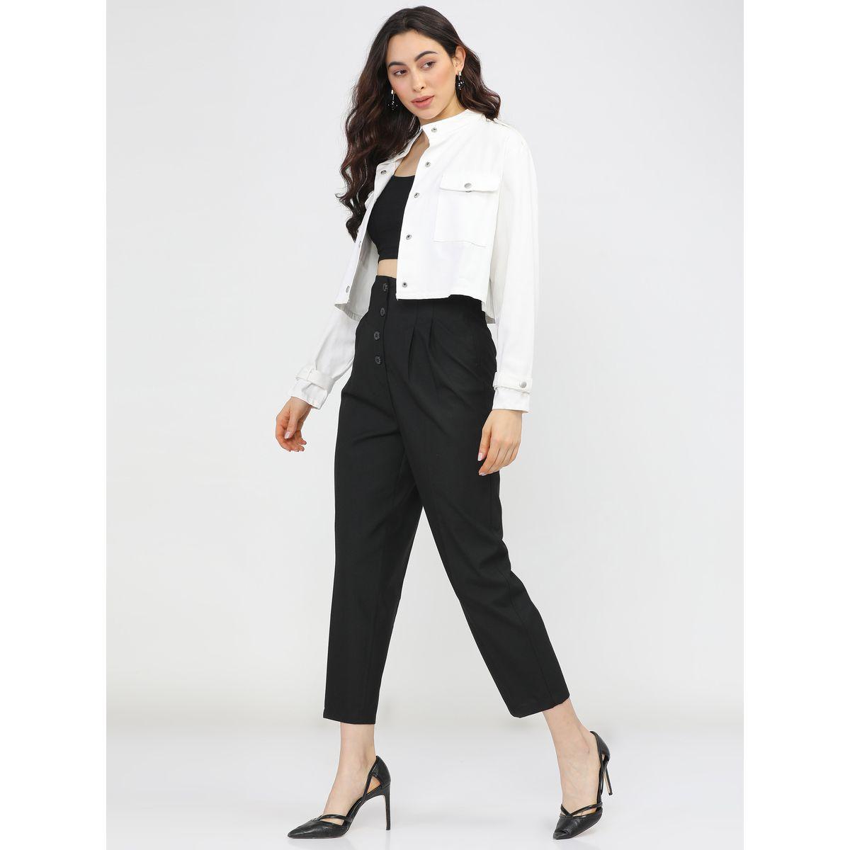 بنطال بخصر عالي مع كسرات وأزرار غلق طوكيو توكيز × ستايلي-women-clothing-bottoms-trousers-image-5