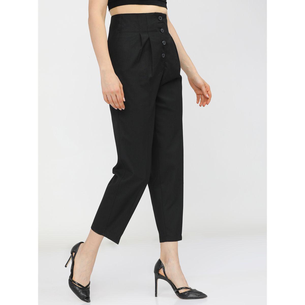 بنطال بخصر عالي مع كسرات وأزرار غلق طوكيو توكيز × ستايلي-women-clothing-bottoms-trousers-image-6