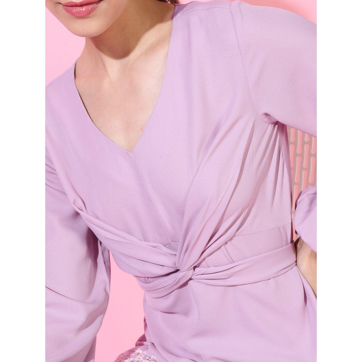 بلوزة سادة بأربطة واكمام طويلة طوكيو توكيز × ستايلي-women-clothing-shirtsandblouses-blouses-image-4