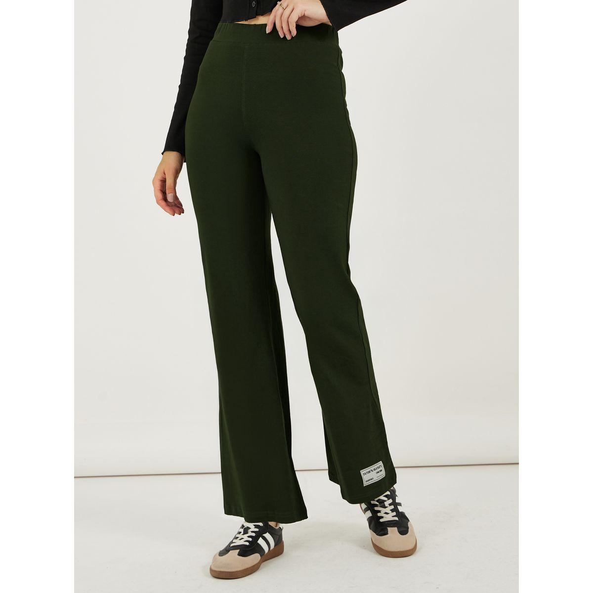 Solid Badge Detail Fit & Flare Leggings-women-clothing-bottoms-leggings-image-2