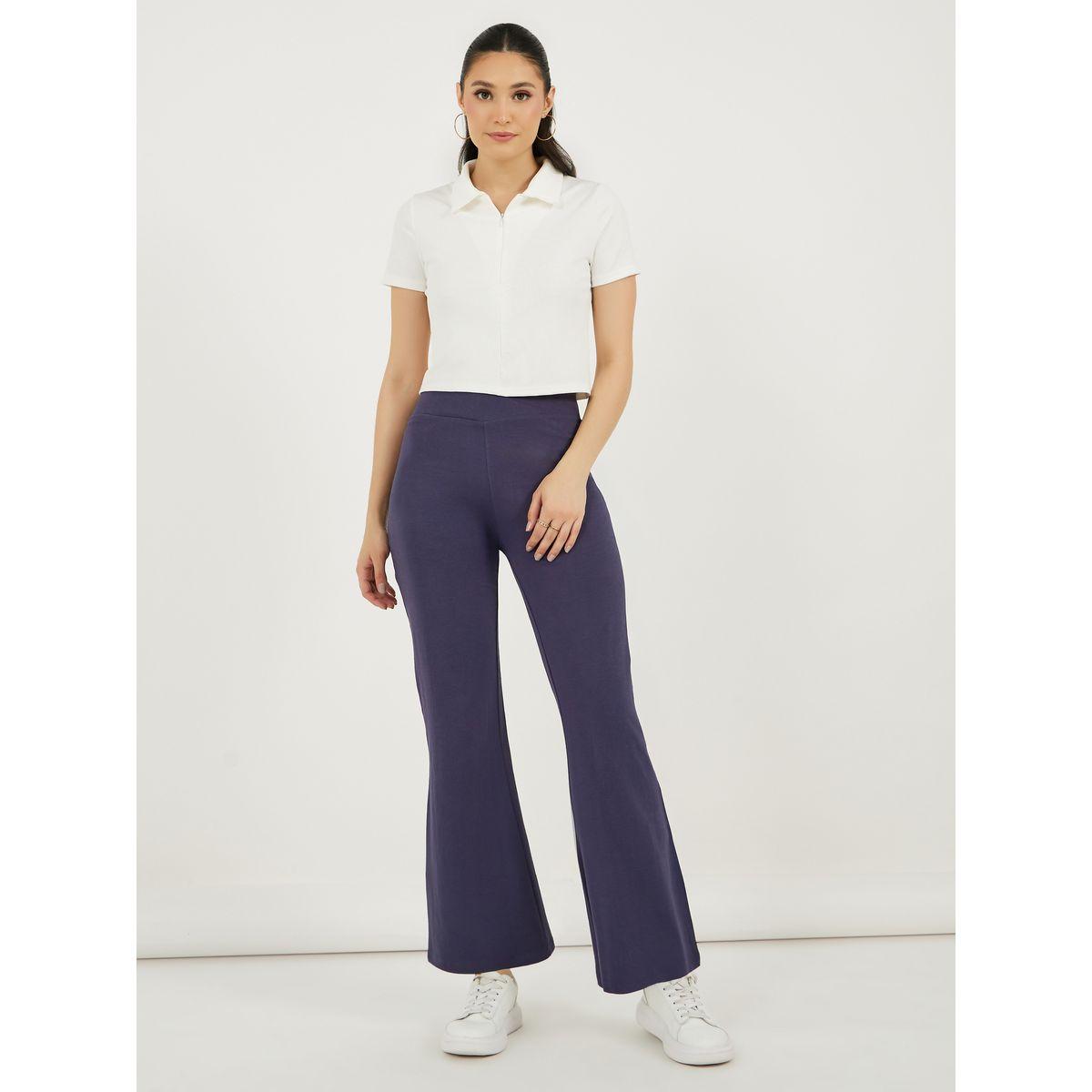 ليقنز سادة مع خصر بنمط كروس-women-clothing-bottoms-leggings-image-1