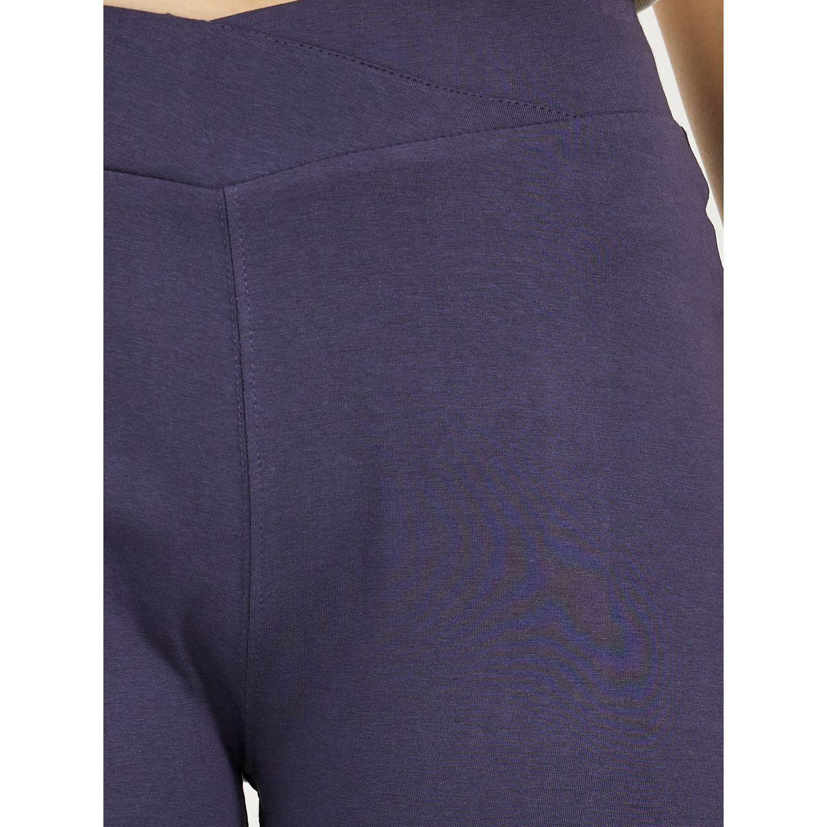 ليقنز سادة مع خصر بنمط كروس-women-clothing-bottoms-leggings-image-3