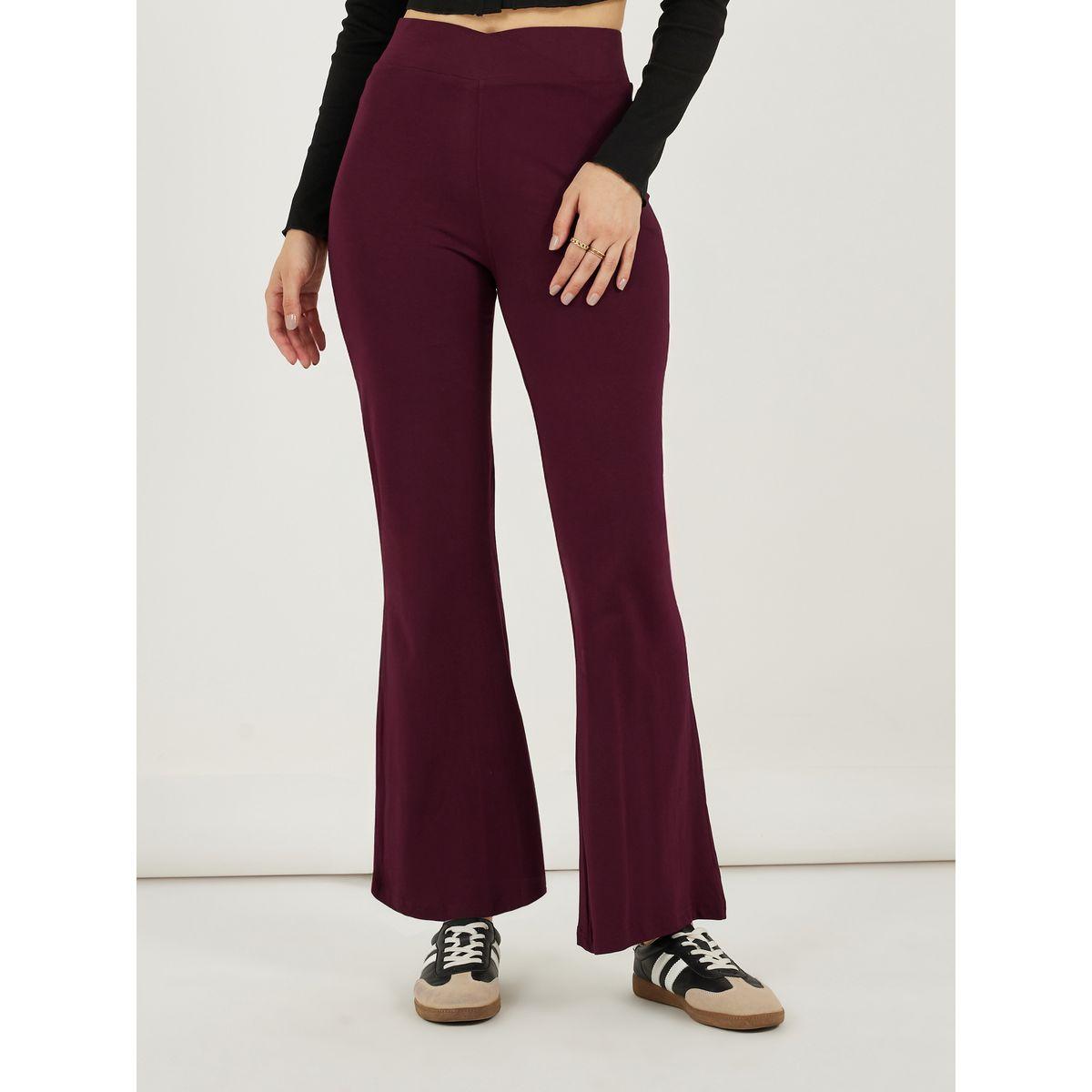 ليقنز سادة مع خصر بنمط كروس-women-clothing-bottoms-leggings-image-2