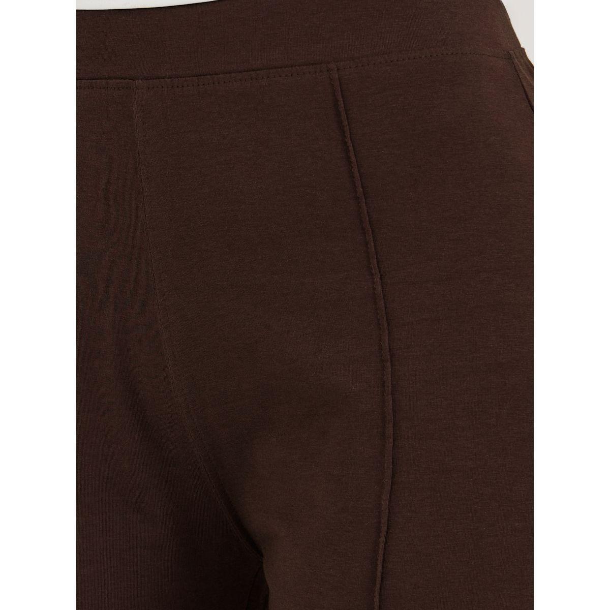 Styli Solid Fit and Flare Leggings with Slit Hem-women-clothing-bottoms-leggings-image-5