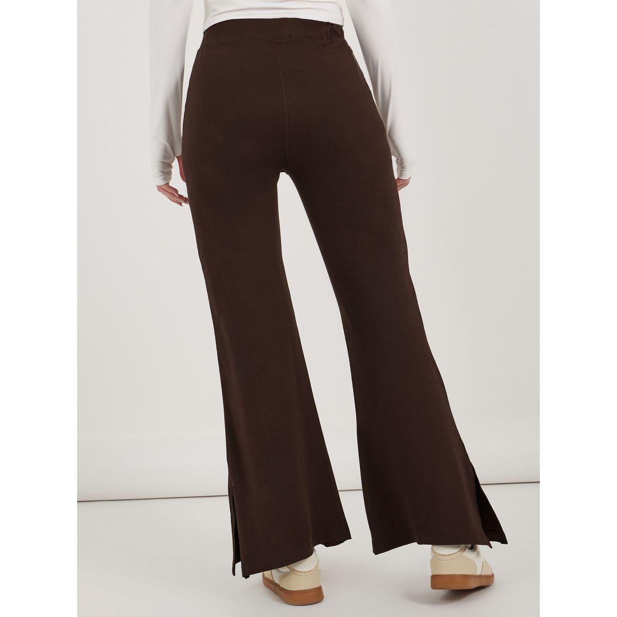Styli Solid Fit and Flare Leggings with Slit Hem-women-clothing-bottoms-leggings-image-6