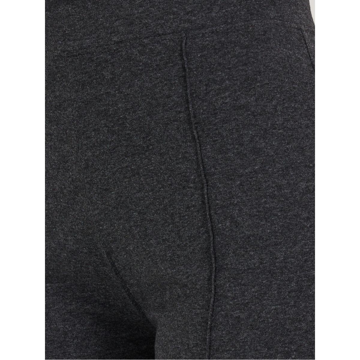 Styli Solid Fit and Flare Leggings with Slit Hem-women-clothing-bottoms-leggings-image-4