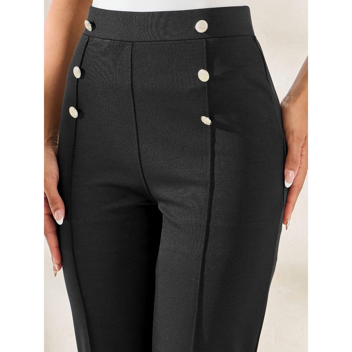 ليقنز بخصر عالي وتفاصيل ازرار-women-clothing-bottoms-leggings-image-3