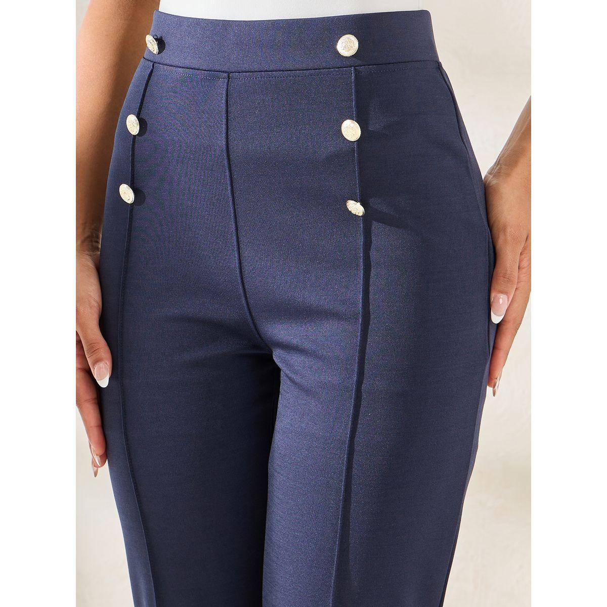 ليقنز بخصر عالي وتفاصيل ازرار-women-clothing-bottoms-leggings-image-3