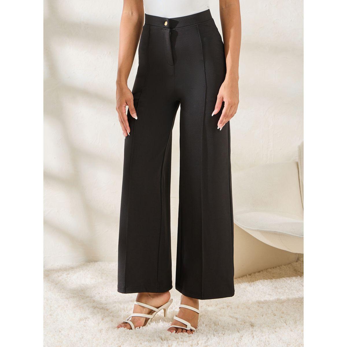 بنطال بارجل واسعة وتفاصيل محزوزة-women-clothing-bottoms-trousers-image-1