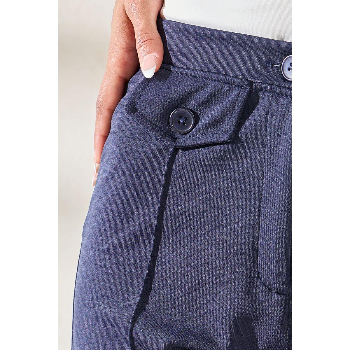 Styli Elevate Ankle Length Slim Fit Trouser with Flap Detail-women-clothing-bottoms-trousers-image-3