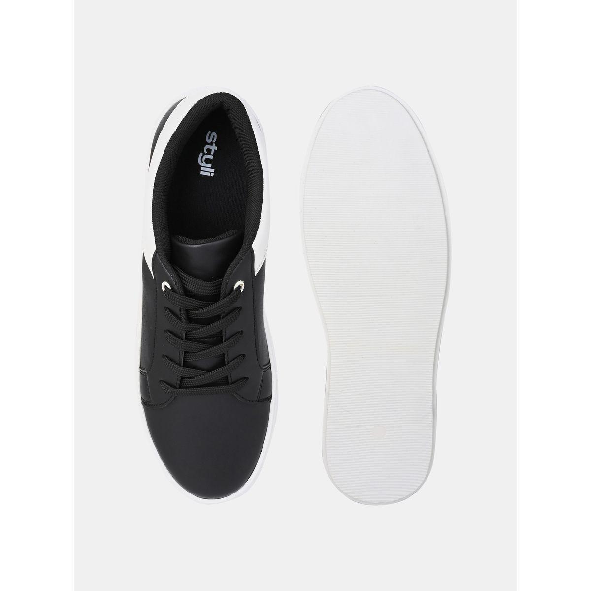 Styli Contrast Collar Lace Up Sneakers-men-shoes-sneakers-image-6