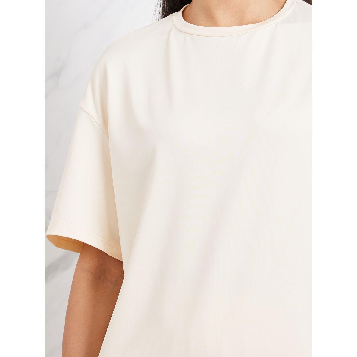 Styli Solid Drop Shoulder T-Shirt & Wide Leg Pants Co-Ord-women-clothing-coordsets-image-3