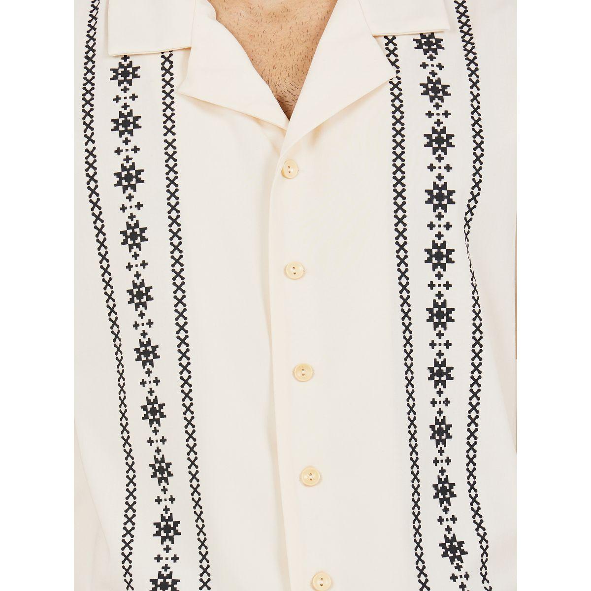 Styli Limited Aztec Print Cuban Collar Relax Fit Shirt-men-clothing-shirts-image-3