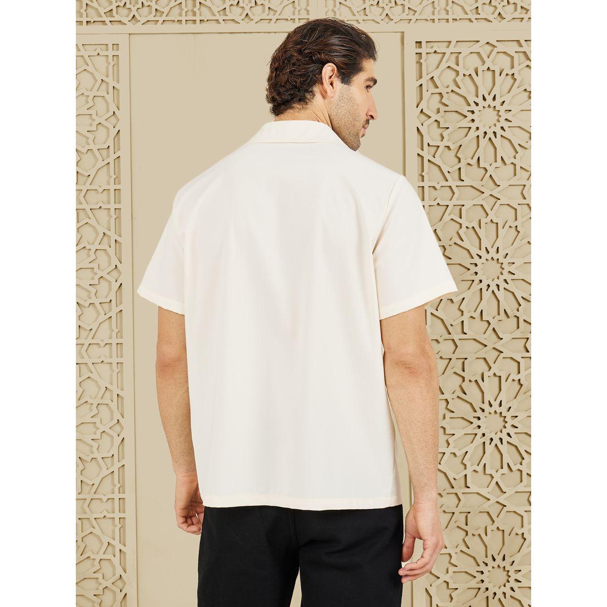Styli Limited Aztec Print Cuban Collar Relax Fit Shirt-men-clothing-shirts-image-4