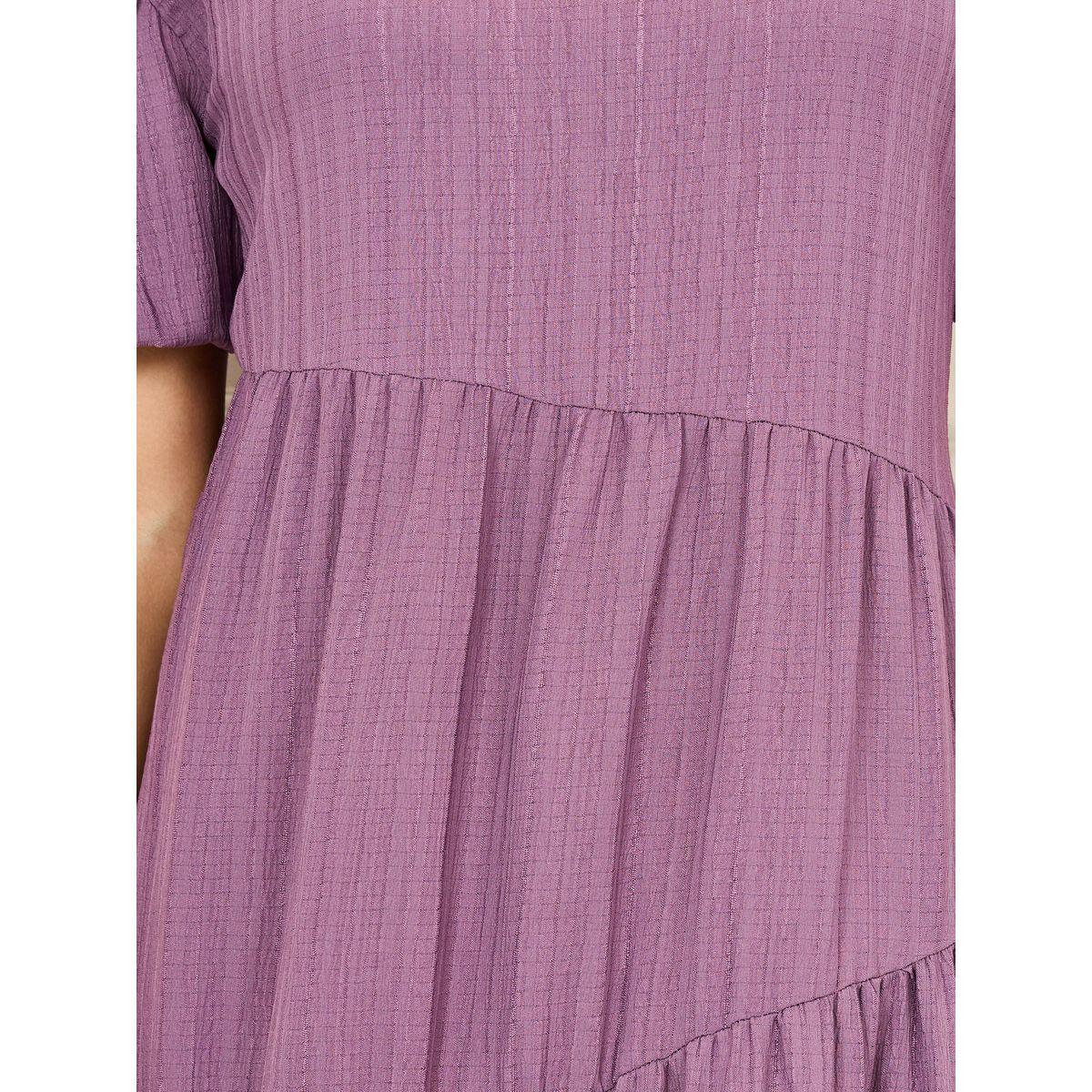 فستان طويل بكسرات وياقة عالية-women-clothing-dresses-image-3