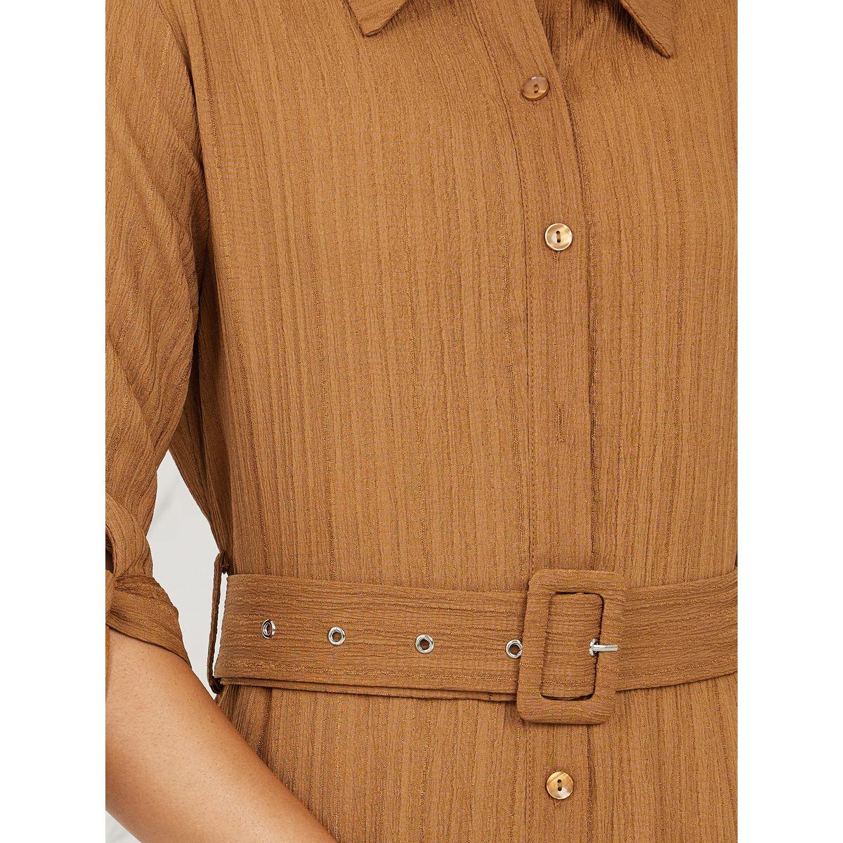 Styli Textured Belted Shirt Maxi Dress-women-clothing-dresses-image-3